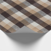 Brown Checkered Wool: Tartan Texture Geschenkpapier (Ecke)