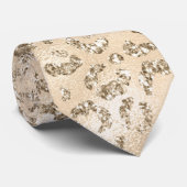 Brown Cheetah Leopard Skin Print Pattern Animal Krawatte (Gerollt)