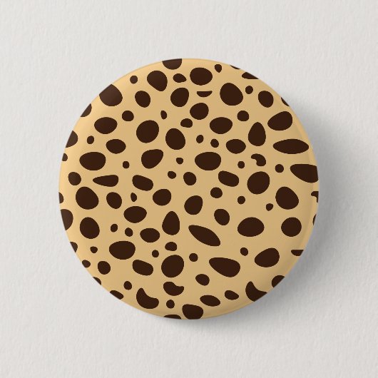 Brown Cheetah Print Button (Vorderseite)