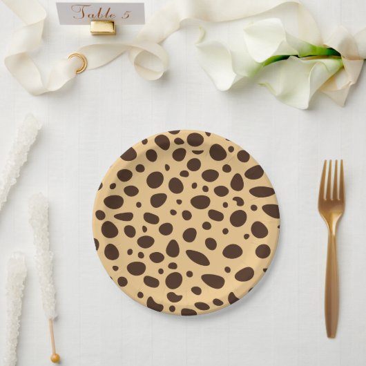 Brown Cheetah Print Pappteller (Hochzeit)
