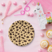 Brown Cheetah Print Pappteller (Party)