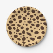 Brown Cheetah Print Pappteller (Vorderseite)