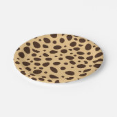 Brown Cheetah Print Pappteller (Schrägansicht)