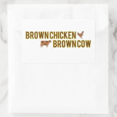 Brown Chicken Brown Kuh Rechteckiger Aufkleber (Tasche)