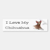 Brown Chihuahua - I Liebe My Chihuahua Autoaufkleber (Vorne)