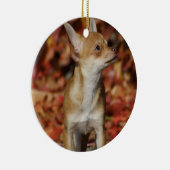 Brown Chihuahua Puppy Keramik Ornament (Rechts)