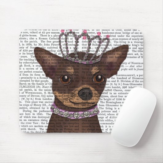 Brown Chihuahua und Tiara Mousepad (Mit Mouse)