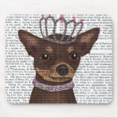 Brown Chihuahua und Tiara Mousepad (Vorne)
