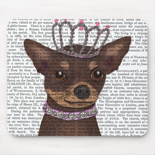 Brown Chihuahua und Tiara Mousepad (Vorne)