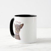 Brown Chihuahua und Tiara Tasse (Vorderseite Links)
