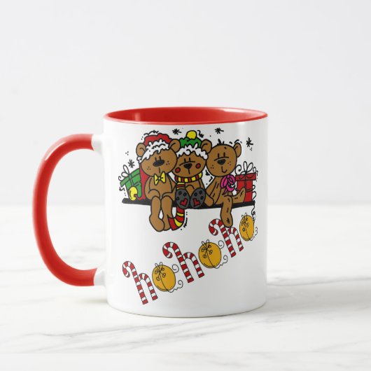 Brown Christmas Bears Tasse (Links)
