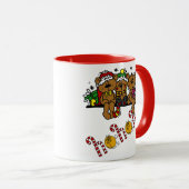 Brown Christmas Bears Tasse (VorderseiteRechts)