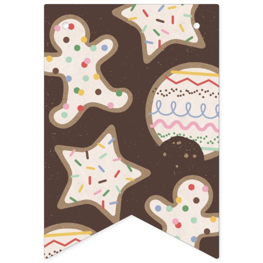 Brown Christmas Cookie Decoration Party Banner (Erste Fahne)