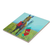 Brown Christmas Horse Fliese (Seite)