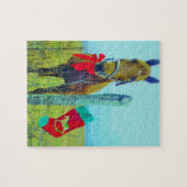 Brown Christmas Horse Puzzle (Horizontal)