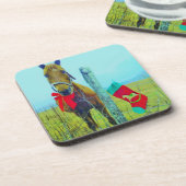 Brown Christmas Horse Untersetzer (Linke Seite)