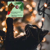Brown Christmas Ornament Cat