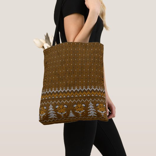Brown Christmas Theme Tasche (Von Nahem)