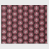 Brown Chritsmas White Snowflakes Packpapier (Flach)