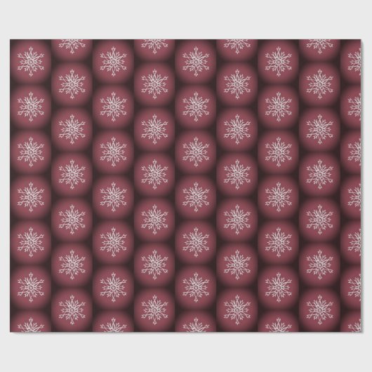 Brown Chritsmas White Snowflakes Packpapier (Flach)