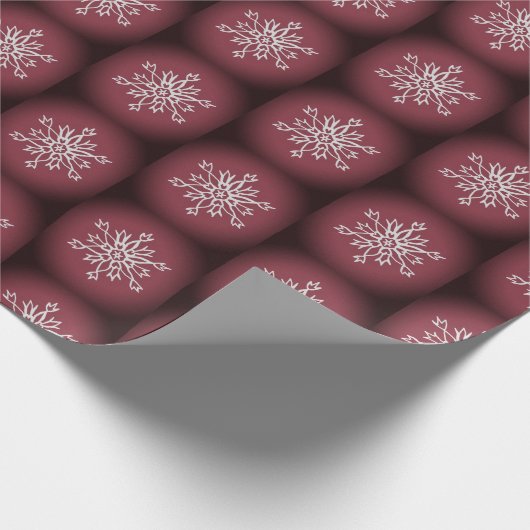 Brown Chritsmas White Snowflakes Packpapier (Ecke)