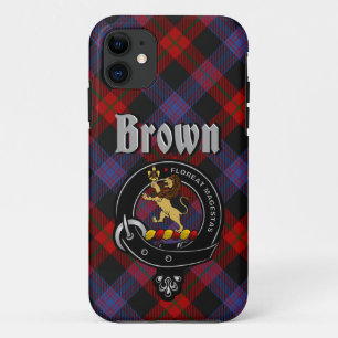 Brown Clan Abzeichen & Tartan Phone Case