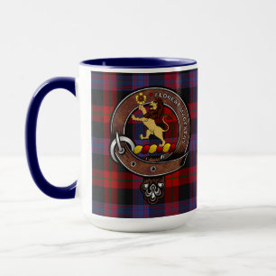 Brown Clan Abzeichen & Tartan Tasse