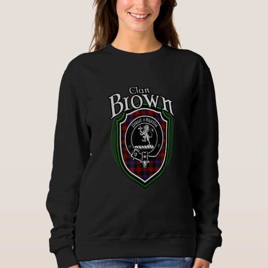 Brown Clan Crest Scottish Clan Brown Family Crest Sweatshirt (Vorderseite)