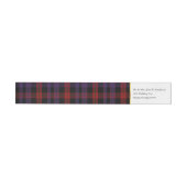 Brown Clan Kariert Wrap Address Labels (Person)