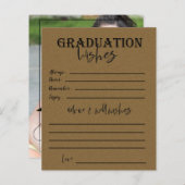 Brown Class of 2025 Foto Abschluss Advice Card (Vorne/Hinten)