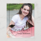 Brown Class of 2025 Foto Abschluss Advice Card (Rückseite)