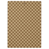 Brown Classic Checkerboard by Shirley Taylor Klemmbrett (Rückseite)