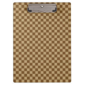 Brown Classic Checkerboard by Shirley Taylor Klemmbrett (Vorderseite)