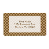 Brown Classic Checkerboard von Shirley Taylor (Vorne)