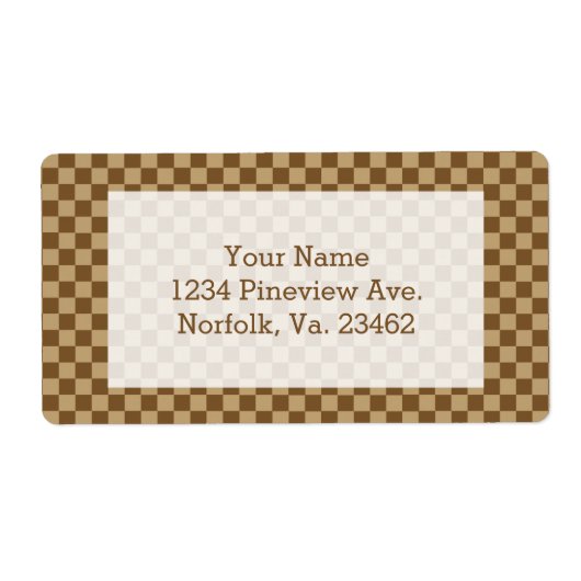 Brown Classic Checkerboard von Shirley Taylor (Vorne)