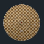 Brown Classic Checkerboard von Shirley Taylor Dartscheibe<br><div class="desc">Braune Kombination aus Schachbrettmuster. Bilder Copyright © Shirley Taylor. Alle Rechte vorbehalten.</div>