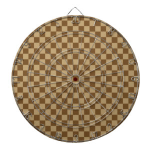 Brown Classic Checkerboard von Shirley Taylor Dartscheibe