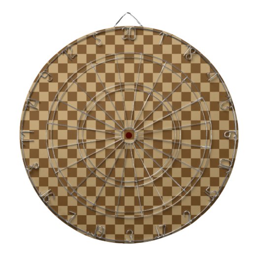 Brown Classic Checkerboard von Shirley Taylor Dartscheibe (vorne)