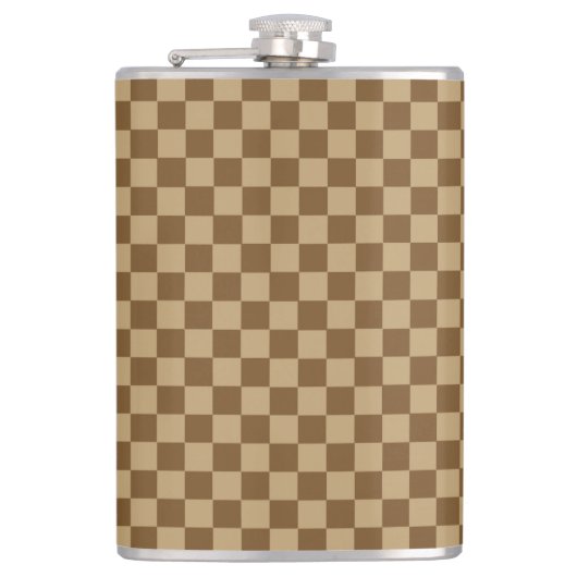 Brown Classic Checkerboard von Shirley Taylor Flachmann (Vorderseite)