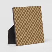 Brown Classic Checkerboard von Shirley Taylor Fotoplatte (Vorderseite)