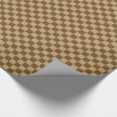 Brown Classic Checkerboard von Shirley Taylor Geschenkpapier (Ecke)