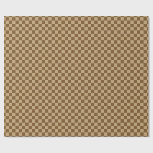 Brown Classic Checkerboard von Shirley Taylor Geschenkpapier (Flach)