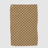 Brown Classic Checkerboard von Shirley Taylor Golfhandtuch (Vorderseite)