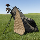 Brown Classic Checkerboard von Shirley Taylor Golfhandtuch (Gras)