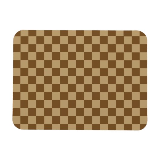 Brown Classic Checkerboard von Shirley Taylor Magnet (Horizontal)