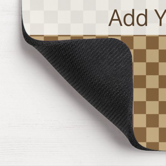 Brown Classic Checkerboard von Shirley Taylor Mousepad (Ecke)