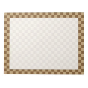 Brown Classic Checkerboard von Shirley Taylor Notizblock