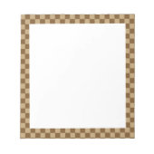 Brown Classic Checkerboard von Shirley Taylor Notizblock (Vorderseite)