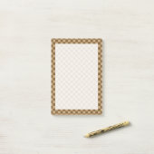 Brown Classic Checkerboard von Shirley Taylor Post-it Klebezettel (Auf Schreibtisch)