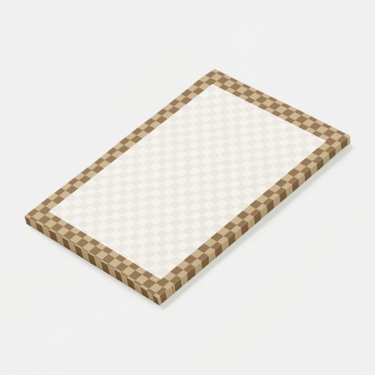 Brown Classic Checkerboard von Shirley Taylor Post-it Klebezettel (angewinkelt)
